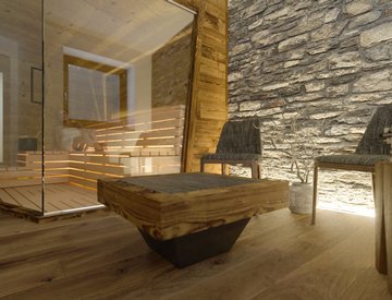 Sauna per interni in legno di abete termotrattato
