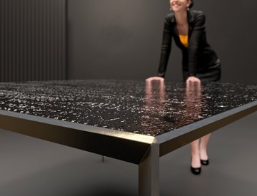 tavolo grande plancia - Shou Sugi Ban